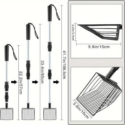 3in1 Chicken Coop Cleaning Scoop Poop Picker Tool for Waste Removal Durable Use V528-SHOVEL-458987