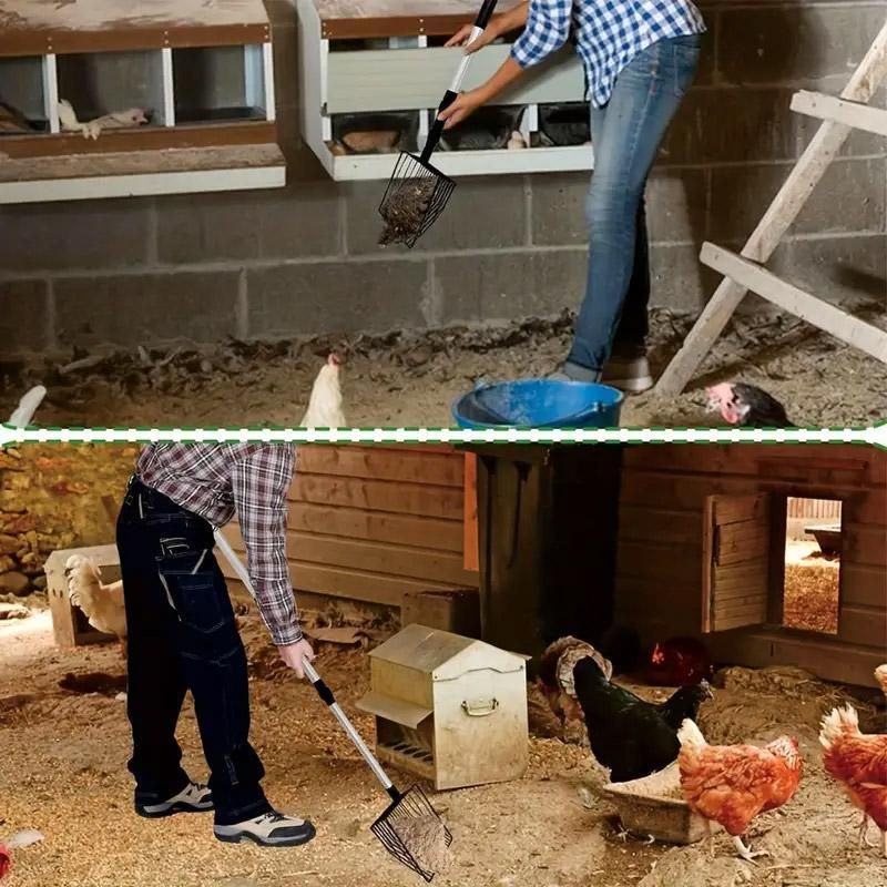 3in1 Chicken Coop Cleaning Scoop Poop Picker Tool for Waste Removal Durable Use V528-SHOVEL-458987