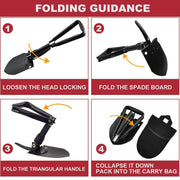 Folding Survival Shovel Outdoor Camping Emergency Tool For Hiking Fishing Rescue Gear V528-SHOVEL-BLACK-238945