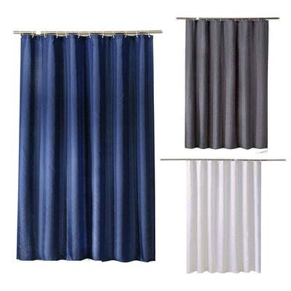 Solid Color Waterproof Shower Curtain Bathroom Decor Resistant Fabric Liner - Blue V528-SHOWER-CURTAIN-BLUE-302093