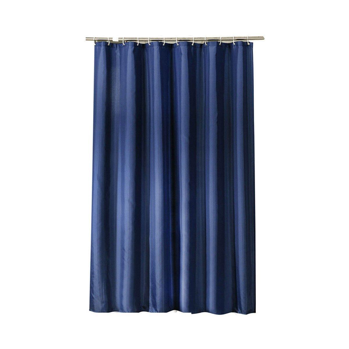 Solid Color Waterproof Shower Curtain Bathroom Decor Resistant Fabric Liner - Blue V528-SHOWER-CURTAIN-BLUE-302093