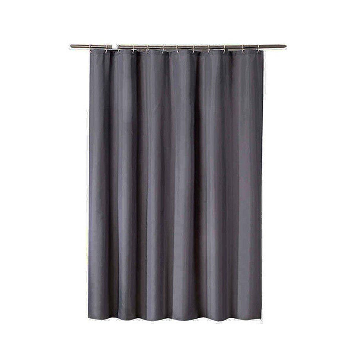 Solid Color Waterproof Shower Curtain Bathroom Decor Resistant Fabric Liner - Blue V528-SHOWER-CURTAIN-BLUE-302093