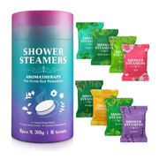 Aromatherapy Bath Oil Tablets Moisturising Spa Shower Bomb Effervescent Salt V528-SHOWER-STEAMERS-8PCS-236253