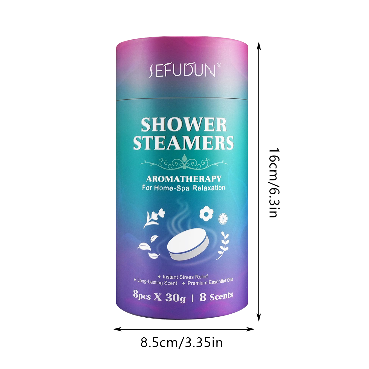 Aromatherapy Bath Oil Tablets Moisturising Spa Shower Bomb Effervescent Salt V528-SHOWER-STEAMERS-8PCS-236253