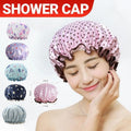 Double Layer Lux Shower Cap Bath Hat Hair Care Women Sleep Waterproof Reusable - Light Blue V528-SHOWERCAP-LIGHTBLUE-855152