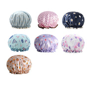 Double Layer Lux Shower Cap Bath Hat Hair Care Women Sleep Waterproof Reusable - Light Blue V528-SHOWERCAP-LIGHTBLUE-855152