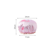 Double Layer Lux Shower Cap Bath Hat Hair Care Women Sleep Waterproof Reusable - Light Blue V528-SHOWERCAP-LIGHTBLUE-855152