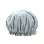 Double Layer Lux Shower Cap Bath Hat Hair Care Women Sleep Waterproof Reusable - Light Blue V528-SHOWERCAP-LIGHTBLUE-855152