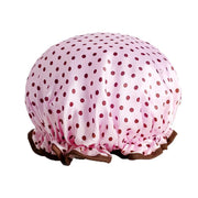 Double Layer Lux Shower Cap Bath Hat Hair Care Women Sleep Waterproof Reusable - Light Blue V528-SHOWERCAP-LIGHTBLUE-855152