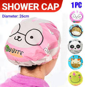 Reusable Women Girls Hair Wrap Waterproof Shower Bath Shower Cap Hat - Monkey V528-SHOWERCAP-MONKEY-1PC-544534