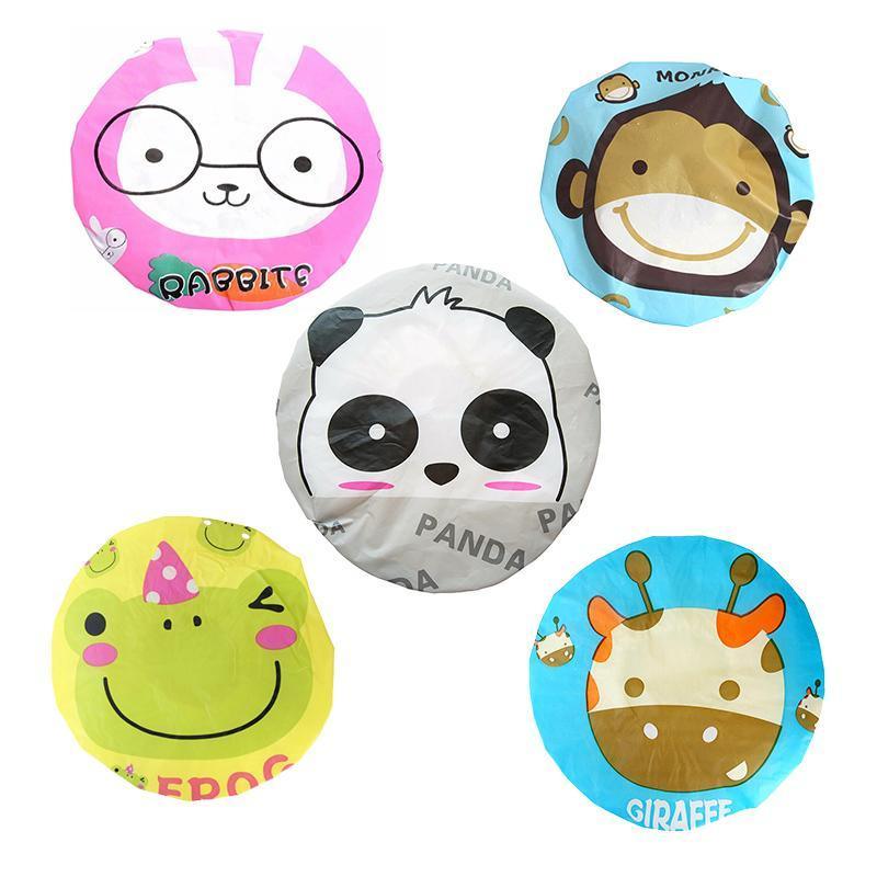 Reusable Women Girls Hair Wrap Waterproof Shower Bath Shower Cap Hat - Monkey V528-SHOWERCAP-MONKEY-1PC-544534