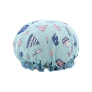Double Layer Lux Shower Cap Bath Hat Hair Care Women Sleep Waterproof Reusable - Pink V528-SHOWERCAP-PINK-894843