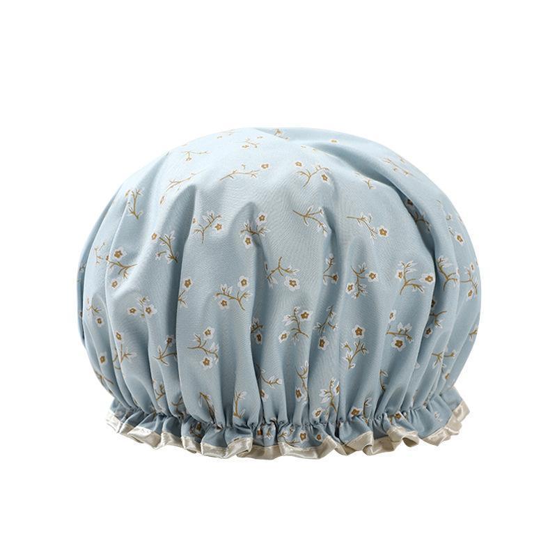 Double Layer Lux Shower Cap Bath Hat Hair Care Women Sleep Waterproof Reusable - Purple V528-SHOWERCAP-PURPLE-211136