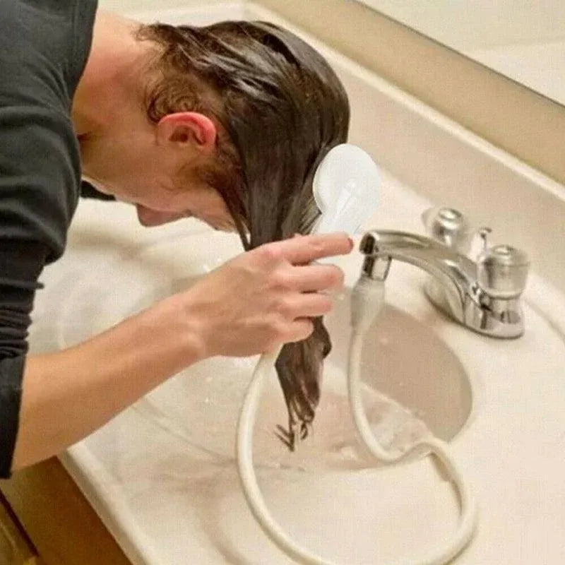 Pet Shower Spray Hose Single Tap Sink Bath Washing Holder Dog Head Attachment V528-SHOWERHEAD-465467