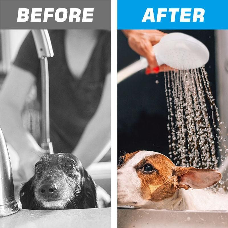 Pet Shower Spray Hose Single Tap Sink Bath Washing Holder Dog Head Attachment V528-SHOWERHEAD-465467