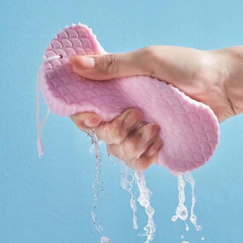 Exfoliating Shower Body Sponge Ultra Soft Bath Scrubber for Gentle Daily Use - Pink V528-SHOWERSPONGE-PINK-825207