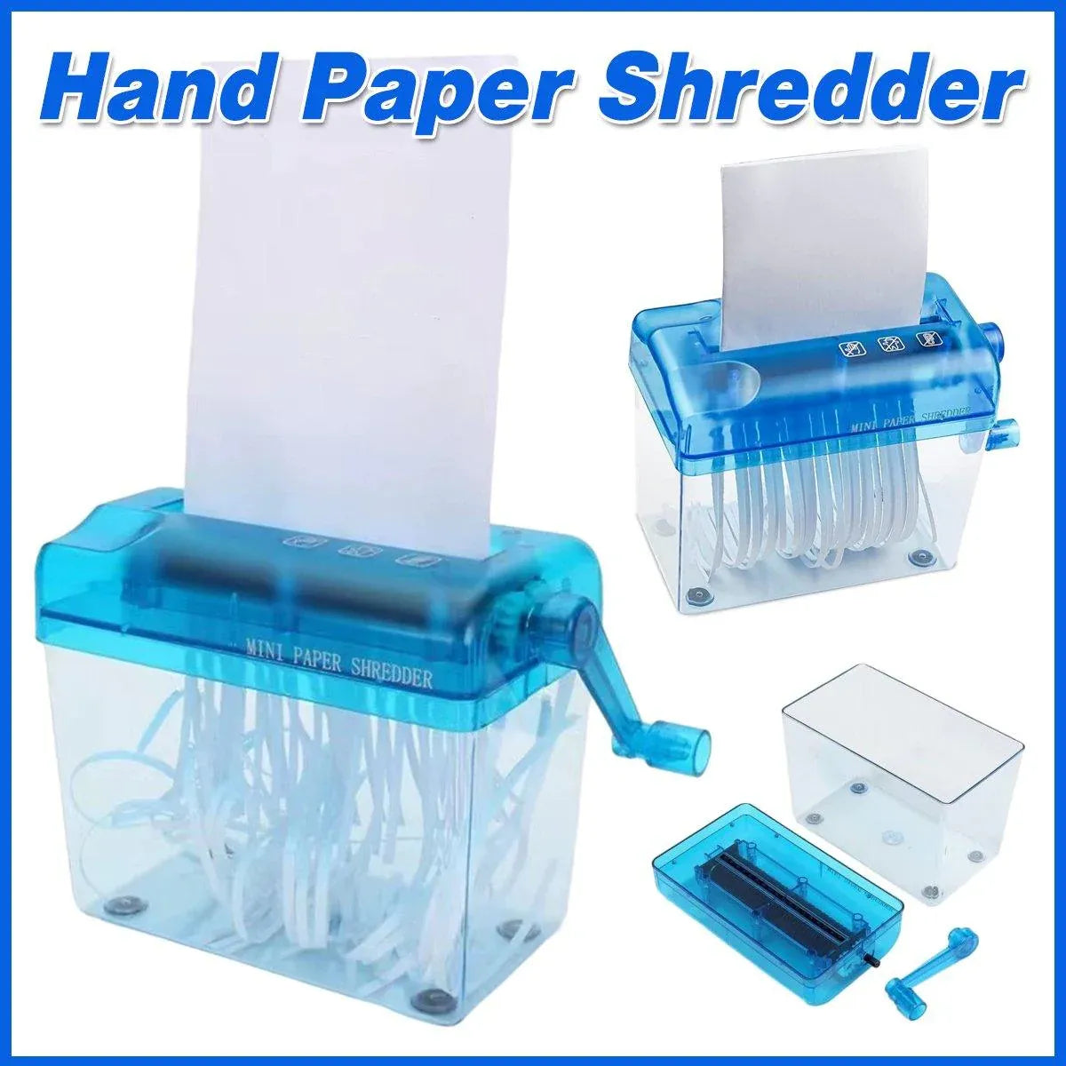A6 File Hand Paper Shredder Straight Cutting Machine Manual Document Handmade V528-SHREDDER-BLUE-352541