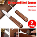 2PCS Shrimp Deveiner and Shellfish Opener Knife Set Stainless Steel Wood Handle V528-SHRIMPOPENER-2PCS-348526