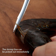 2PCS Shrimp Deveiner and Shellfish Opener Knife Set Stainless Steel Wood Handle V528-SHRIMPOPENER-2PCS-348526