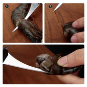 2PCS Shrimp Deveiner and Shellfish Opener Knife Set Stainless Steel Wood Handle V528-SHRIMPOPENER-2PCS-348526