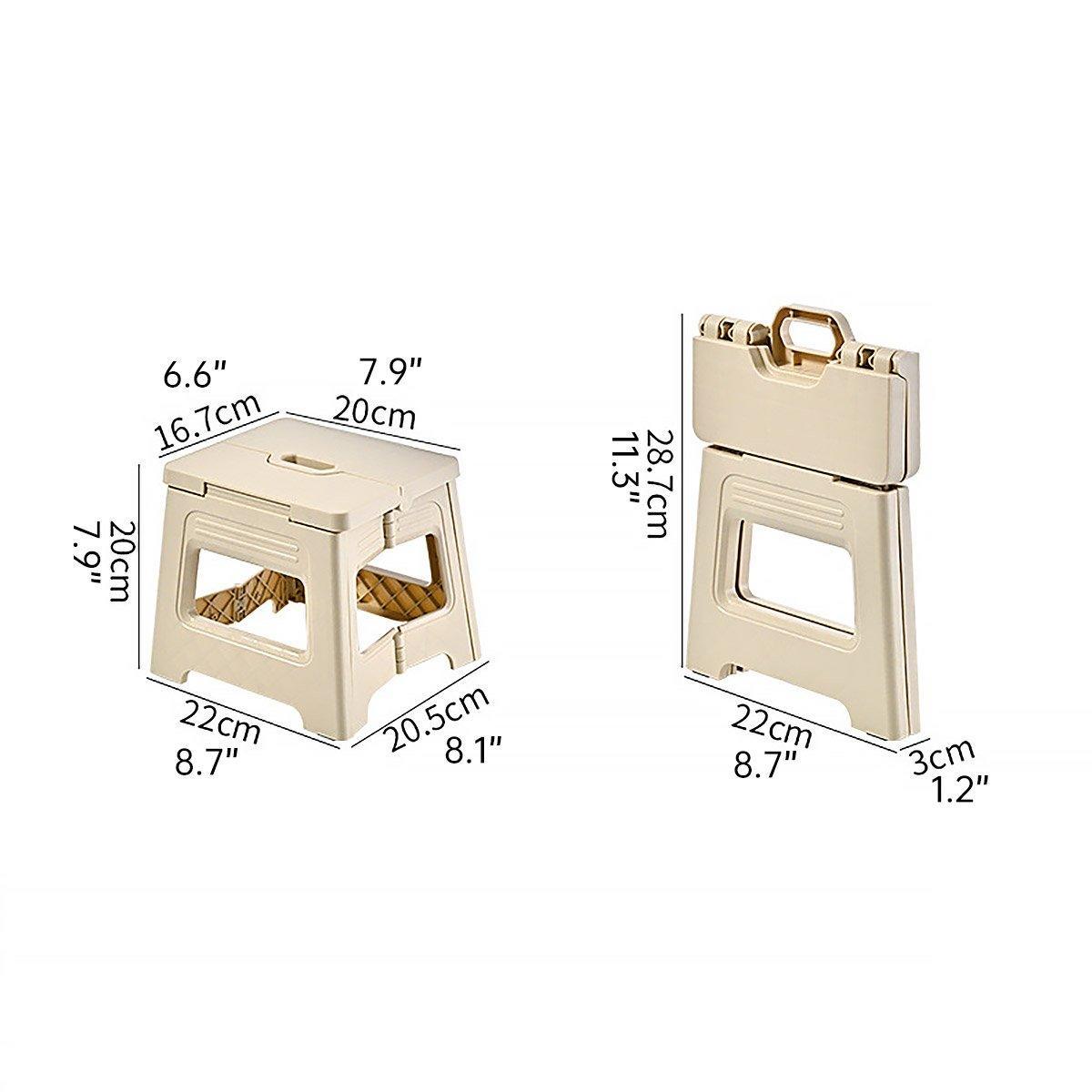 Portable Adjustable Folding Plastic Stool Retractable Outdoor Fishing Chair - White V528-SHRINK-STOOL-WHITE-106623