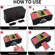 2 Deck Automatic Card Shuffler for Poker Casino Home Game Use V528-SHUFFLER-65253