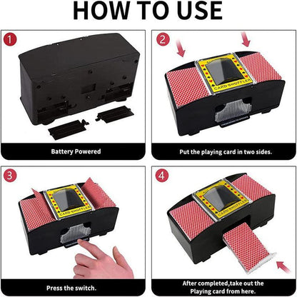2 Deck Automatic Card Shuffler for Poker Casino Home Game Use V528-SHUFFLER-65253