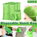 50PCS Motion Sickness Bags Portable Car Travel Vomit Bags for Morning Nausea V528-SICKNESS-BAG-GREEN-50PCS-615235
