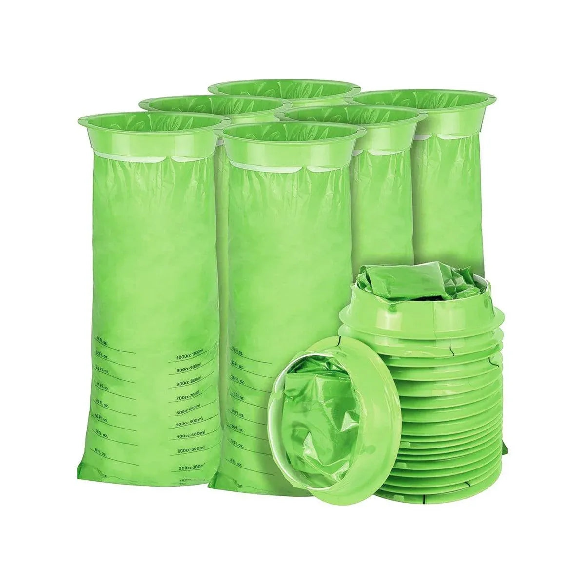 50PCS Motion Sickness Bags Portable Car Travel Vomit Bags for Morning Nausea V528-SICKNESS-BAG-GREEN-50PCS-615235