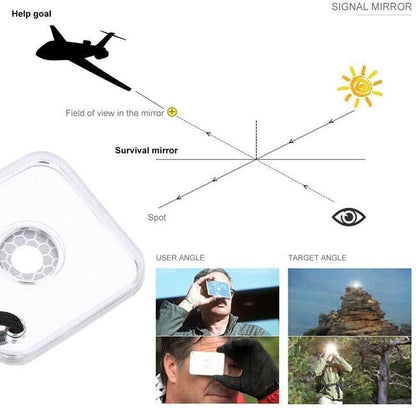 Acrylic Emergency Signal Mirror For Outdoor Survival Rescue And Camping Use V528-SIGNALMIRROR-193077