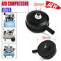 2 Pcs Compressor Male Threaded 20Mm Air Intake Silencer Filter Black Metal Shell V528-SILENCERFILTER-20MM-115235