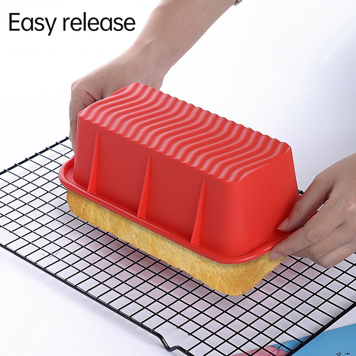 High Temperature Resistant Rectangular Silicone Cake Mold Baking Pan for Kitchen - Blue V528-SILICONE-BAKING-SHEET-BLUE-985556