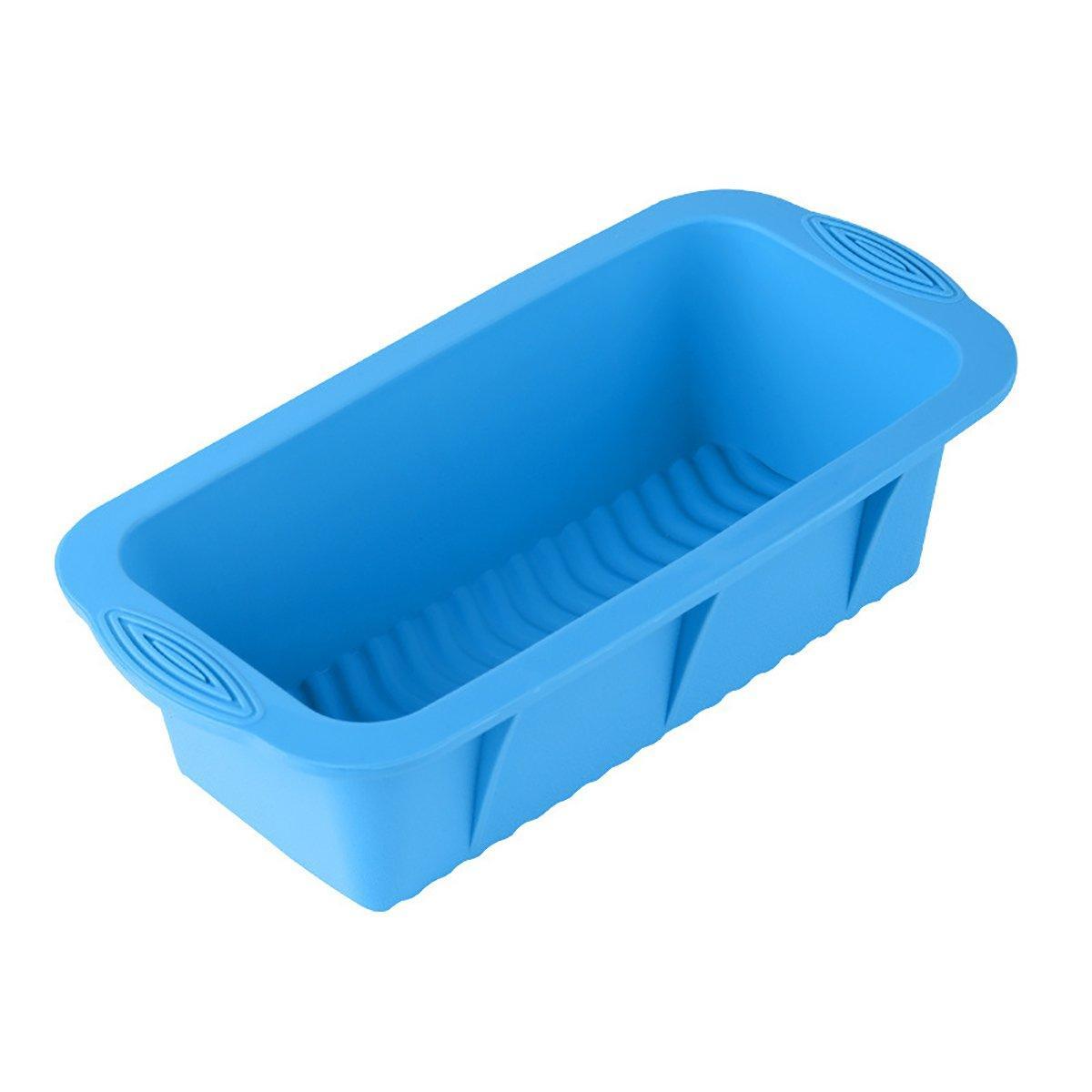 High Temperature Resistant Rectangular Silicone Cake Mold Baking Pan for Kitchen - Blue V528-SILICONE-BAKING-SHEET-BLUE-985556