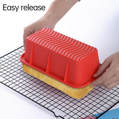 High Temperature Resistant Rectangular Silicone Cake Mold Baking Pan for Kitchen - Grey V528-SILICONE-BAKING-SHEET-GREY-430897