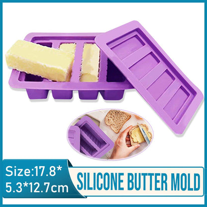 Silicone Butter Mould Nonstick Paste Mould Reusable Baking Tool for Kitchen Use V528-SILICONE-CASE-PURPLE-996325