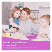 Silicone Butter Mould Nonstick Paste Mould Reusable Baking Tool for Kitchen Use V528-SILICONE-CASE-PURPLE-996325