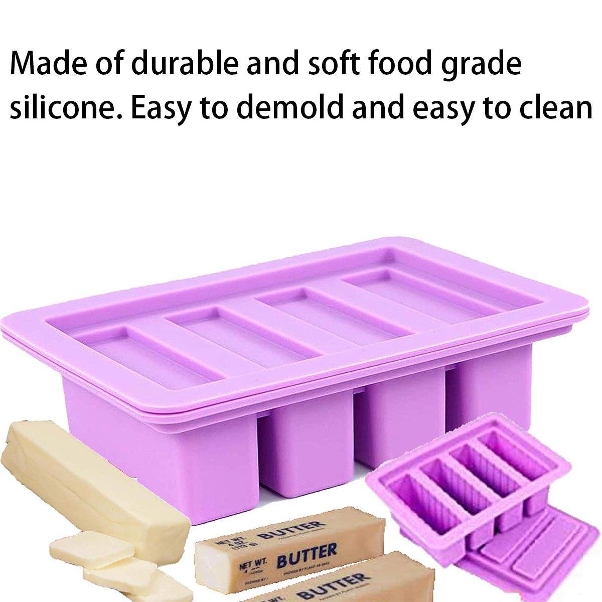 Silicone Butter Mould Nonstick Paste Mould Reusable Baking Tool for Kitchen Use V528-SILICONE-CASE-PURPLE-996325
