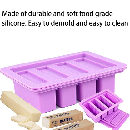 Silicone Butter Mould Nonstick Paste Mould Reusable Baking Tool for Kitchen Use V528-SILICONE-CASE-PURPLE-996325