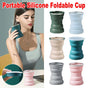 Silicone Folding Travel Mug Portable Retractable Collapsible Mug Outdoor Camping - Grey Lake Blue V528-SILICONE-CUP-BLUE-205487