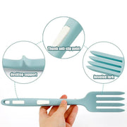 2PCS Silicone Heat Resistant Flexible Cooking Forks Dishwasher Safe Kitchen - Blue-Green V528-SILICONE-FORK-BLUE-GREEN-2PCS-259971