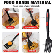 2PCS Silicone Heat Resistant Flexible Cooking Forks Dishwasher Safe Kitchen - Blue-Green V528-SILICONE-FORK-BLUE-GREEN-2PCS-259971