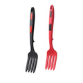 2PCS Silicone Heat Resistant Flexible Cooking Forks Dishwasher Safe Kitchen - Red-Black V528-SILICONE-FORK-RED-BLACK-2PCS-998129