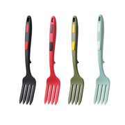 2PCS Silicone Heat Resistant Flexible Cooking Forks Dishwasher Safe Kitchen - Red-Black V528-SILICONE-FORK-RED-BLACK-2PCS-998129