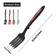 2PCS Silicone Heat Resistant Flexible Cooking Forks Dishwasher Safe Kitchen - Red-Black V528-SILICONE-FORK-RED-BLACK-2PCS-998129