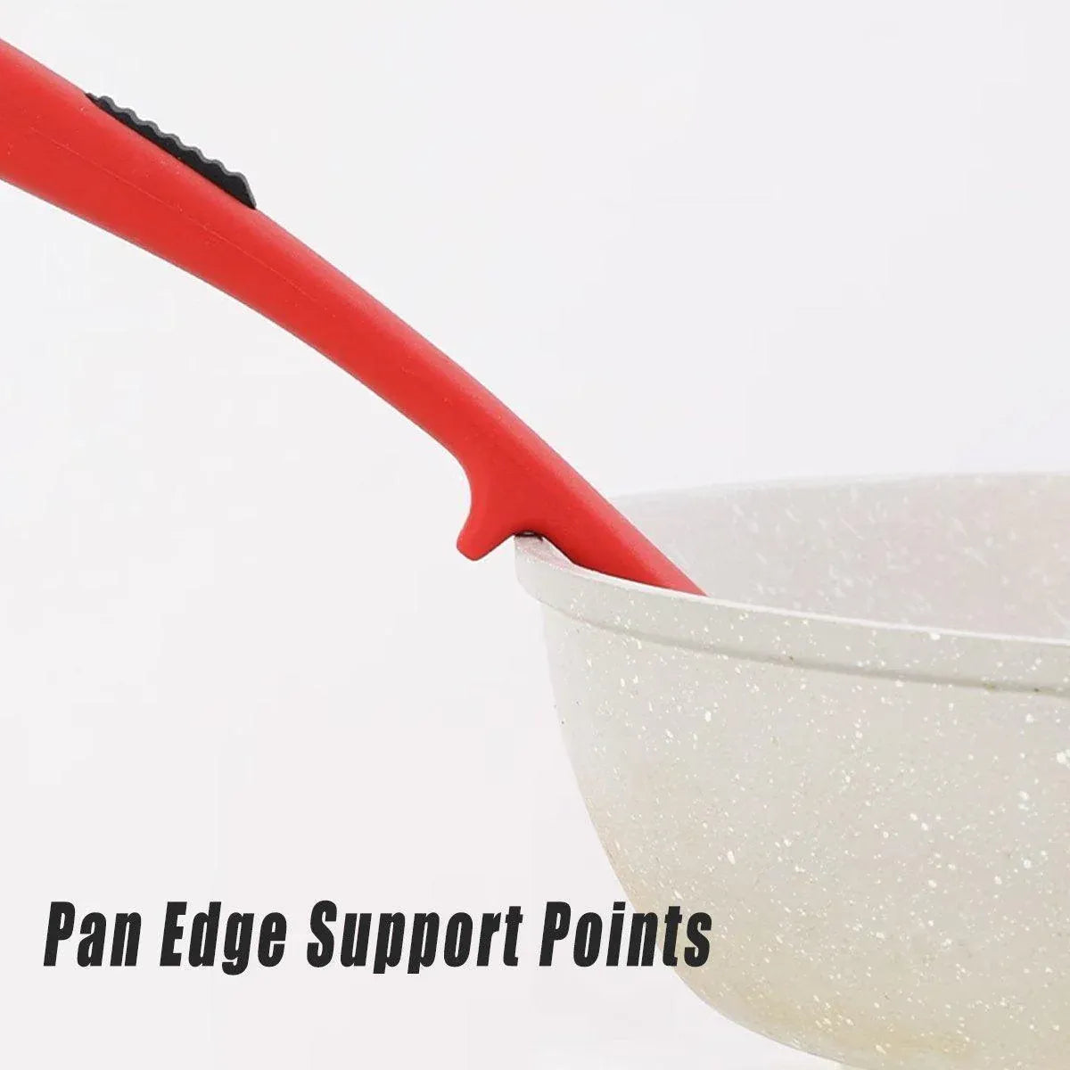 2PCS Silicone Heat Resistant Flexible Cooking Forks Dishwasher Safe Kitchen - Red-Black V528-SILICONE-FORK-RED-BLACK-2PCS-998129