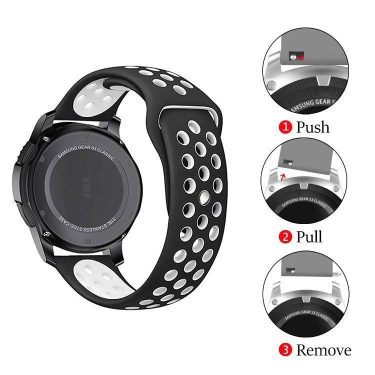 22mm 20mm Silicone Sports Watch Band for Samsung Huawei Huami Two-Tone Strap - 20mm-Green V528-SILICONE-STRAP-20MM-GREEN-124269