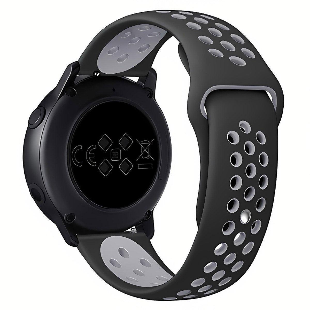 22mm 20mm Silicone Sports Watch Band for Samsung Huawei Huami Two-Tone Strap - 20mm-Grey V528-SILICONE-STRAP-20MM-GREY-400947