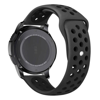 22mm 20mm Silicone Sports Watch Band for Samsung Huawei Huami Two-Tone Strap - 20mm-White V528-SILICONE-STRAP-20MM-WHITE-662728