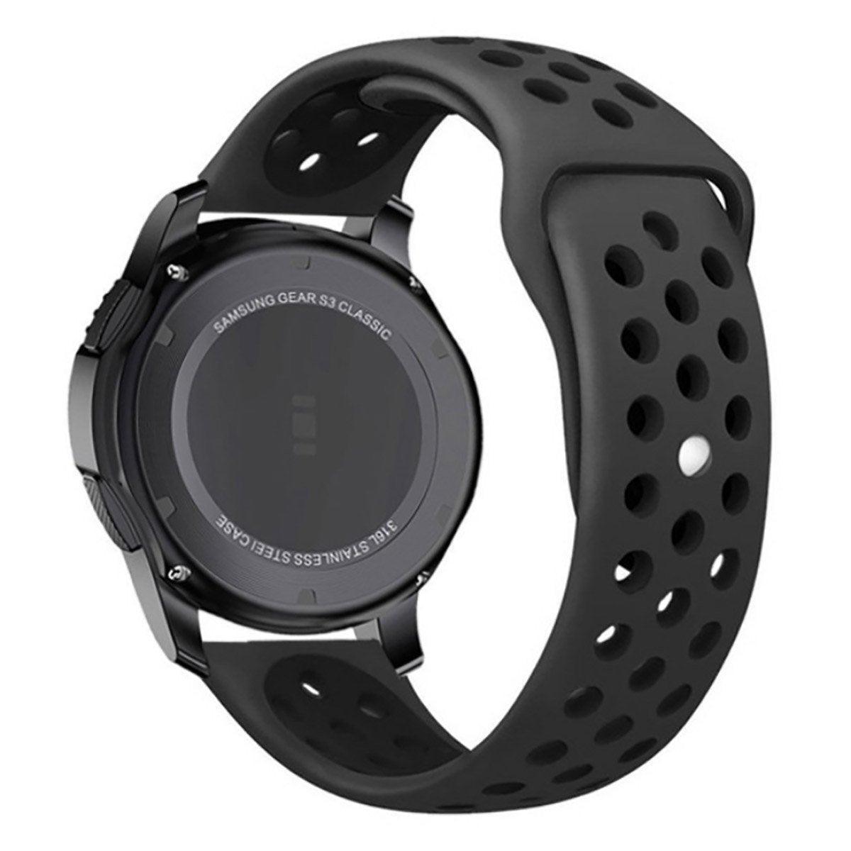 22mm 20mm Silicone Sports Watch Band for Samsung Huawei Huami Two-Tone Strap - 20mm-White V528-SILICONE-STRAP-20MM-WHITE-662728