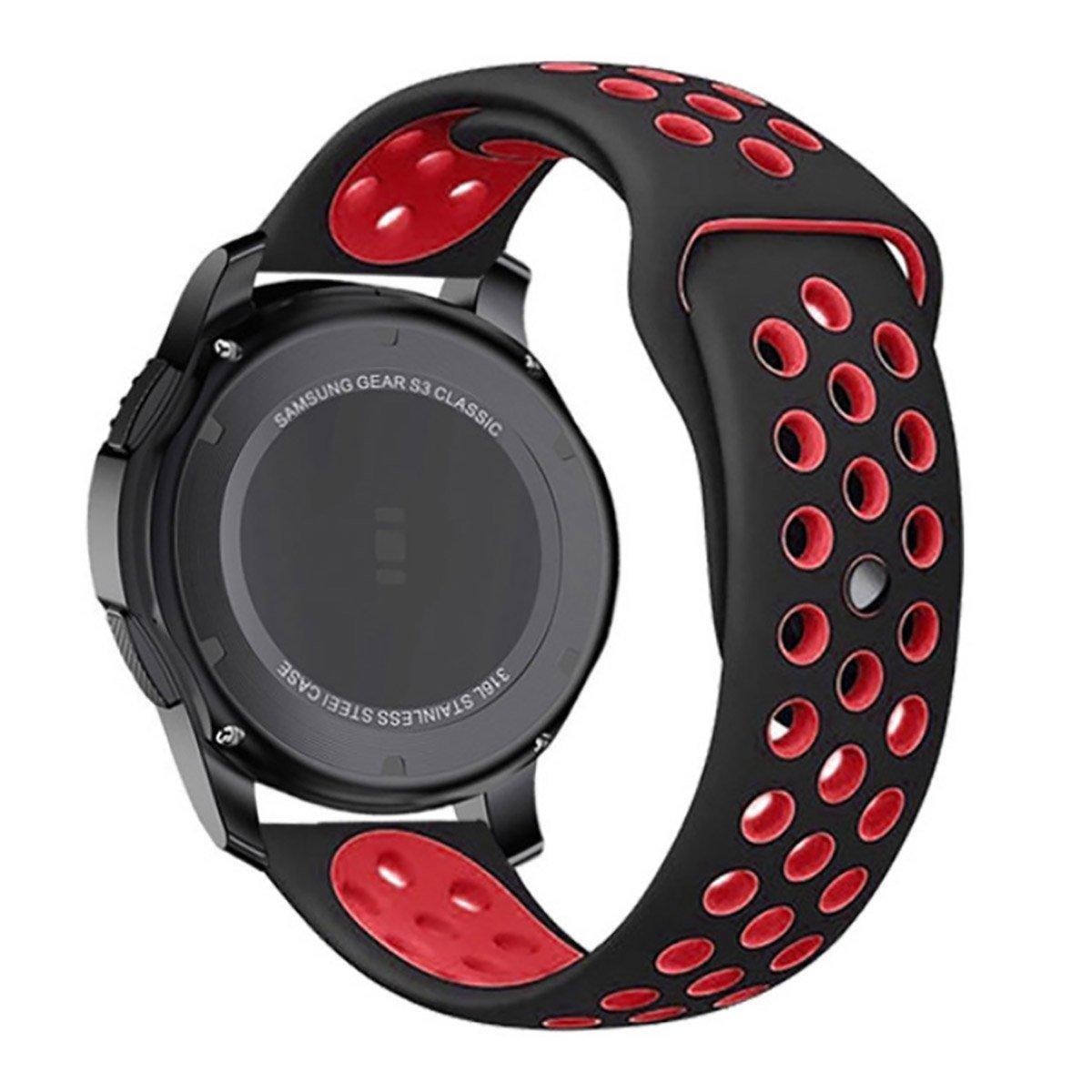 22mm 20mm Silicone Sports Watch Band for Samsung Huawei Huami Two-Tone Strap - 22mm-Grey V528-SILICONE-STRAP-22MM-GREY-566231